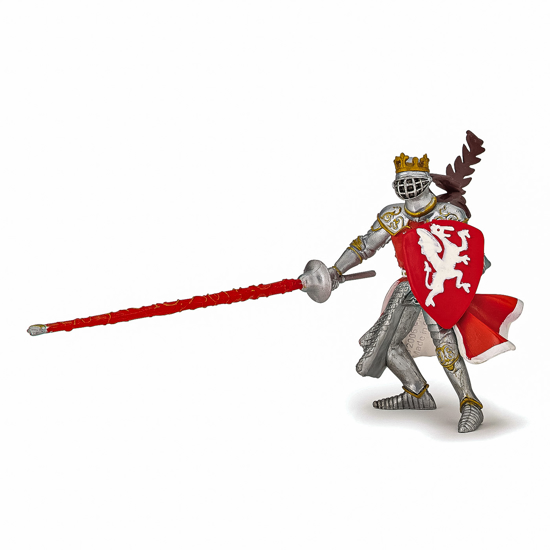 Poza cu PAPO FIGURINA REGE CU BLAZON DRAGON ROSU