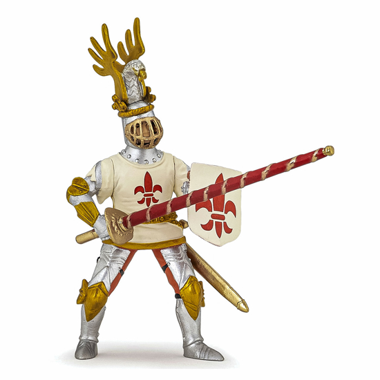 Poza cu PAPO FIGURINA CAVALER CRIN ALB