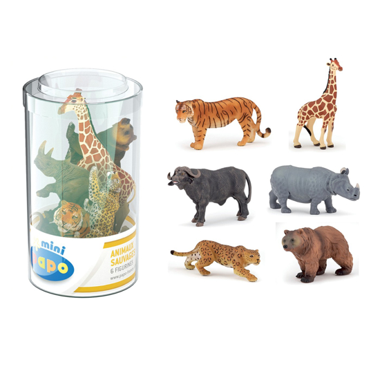Poza cu PAPO FIGURINA SET 6 MINIANIMALE SALBATICE