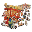 Poza cu PUZZLE TREFL DIN LEMN 1000 PIESE STRADA PREGATITA DE CRACIUN