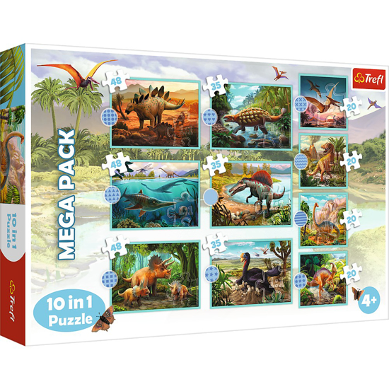 Poza cu PUZZLE TREFL 10IN1 LUMEA DINOZAURILOR