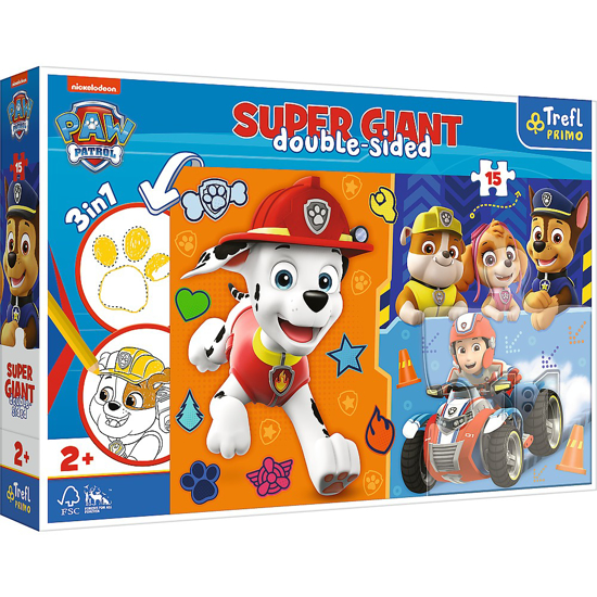 Poza cu PUZZLE TREFL PRIMO  SUPER GIANT 15 PATRULA CATELUSILOR CUNOASTE ECHIPA