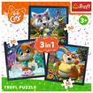 Poza cu PUZZLE TREFL 3IN1 44 CATS PISICILE DRAGALASE