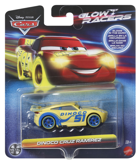 Poza cu CARS GLOW RACERS MASINUTA METALICA DINOCO CRUZ RAMIREZ 1:55