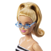 Poza cu PAPUSA BARBIE FASHIONISTA BLONDA CU PARUL PRIN IN COADA SI FUSTA ROZ