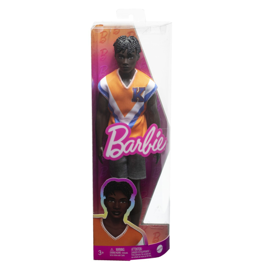 Poza cu BARBIE PAPUSA BAIAT FASHIONISTAS BRUNET CU TRICOU PORTOCALIU