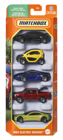 Poza cu MATCHBOX SET 5 MASINUTE METALICE MBX ELECTRIC DRIVERS SCARA 1:64
