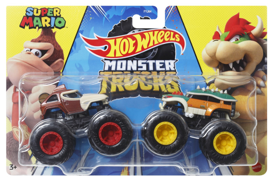 Poza cu HOT WHEELS MONSTER TRUCK SET 2 MASINI SCARA 1 LA 64 SUPER MARIO
