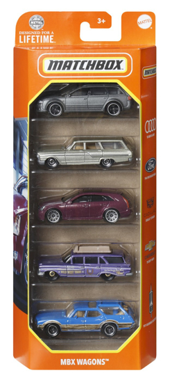 Poza cu MATCHBOX SET 5 MASINUTE METALICE MBX WAGONS SCARA 1:64