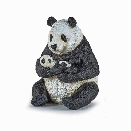 Poza cu PAPO FIGURINA URS PANDA SEZAND CU PUI IN BRATE