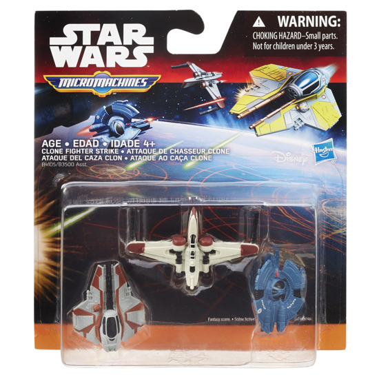 Poza cu SET 3 FIGURINE MICROMACHINES EPISODUL VII CLONE FIGHTER