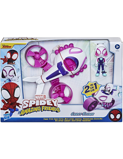 Poza cu SPIDEY PRIETENII EXTRAORDINARI SET VEHICUL SI FIGURINA GHOST SPIDER