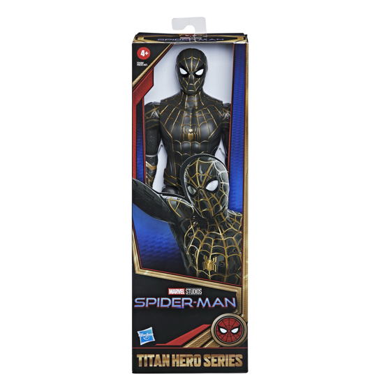 Poza cu SPIDERMAN FIGURINA SPIDERMAN COSTUM NEGRU SI AURIU 30CM