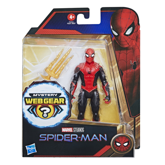 Poza cu SPIDER-MAN MYSTERY WEBGEAR FIGURINA SPIDER-MAN IN COSTUM ROSU SI NEGRU 15CM