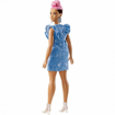 Poza cu PAPUSA BARBIE FASHIONISTA CU COC ROZ