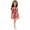 Poza cu PAPUSA BARBIE FASHIONISTA CU ROCHITA CU IMPRIMEURI