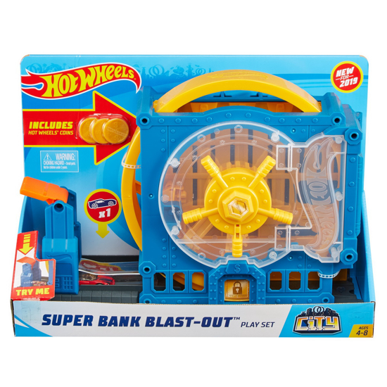 Poza cu HOT WHEELS CITY DELUX CURSA EXTREMA SUPER BANK BLAST OUT