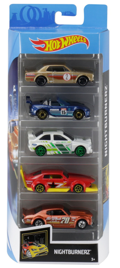 Poza cu SET 5 MASINI HOT WHEELS NIGHT BURNERZ