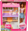 Poza cu BARBIE SET DORMITOR CU PAPUSA PAR SATEN
