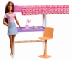 Poza cu BARBIE SET DORMITOR CU PAPUSA PAR SATEN