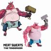Poza cu TESTOASELE NINJA FIGURINA MEAT SWEATS CU ACCESORII