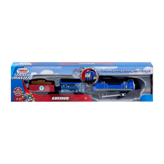 Poza cu THOMAS LOCOMOTIVA GUSTAVO MOTORIZATA CU 2 VAGOANE SI ACCESORII